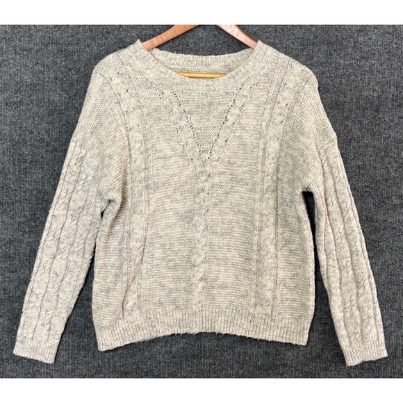 Lucky Brand Sweaters - Lucky Brand Women Sweater Cable Knit Textured Cream Marl Size M